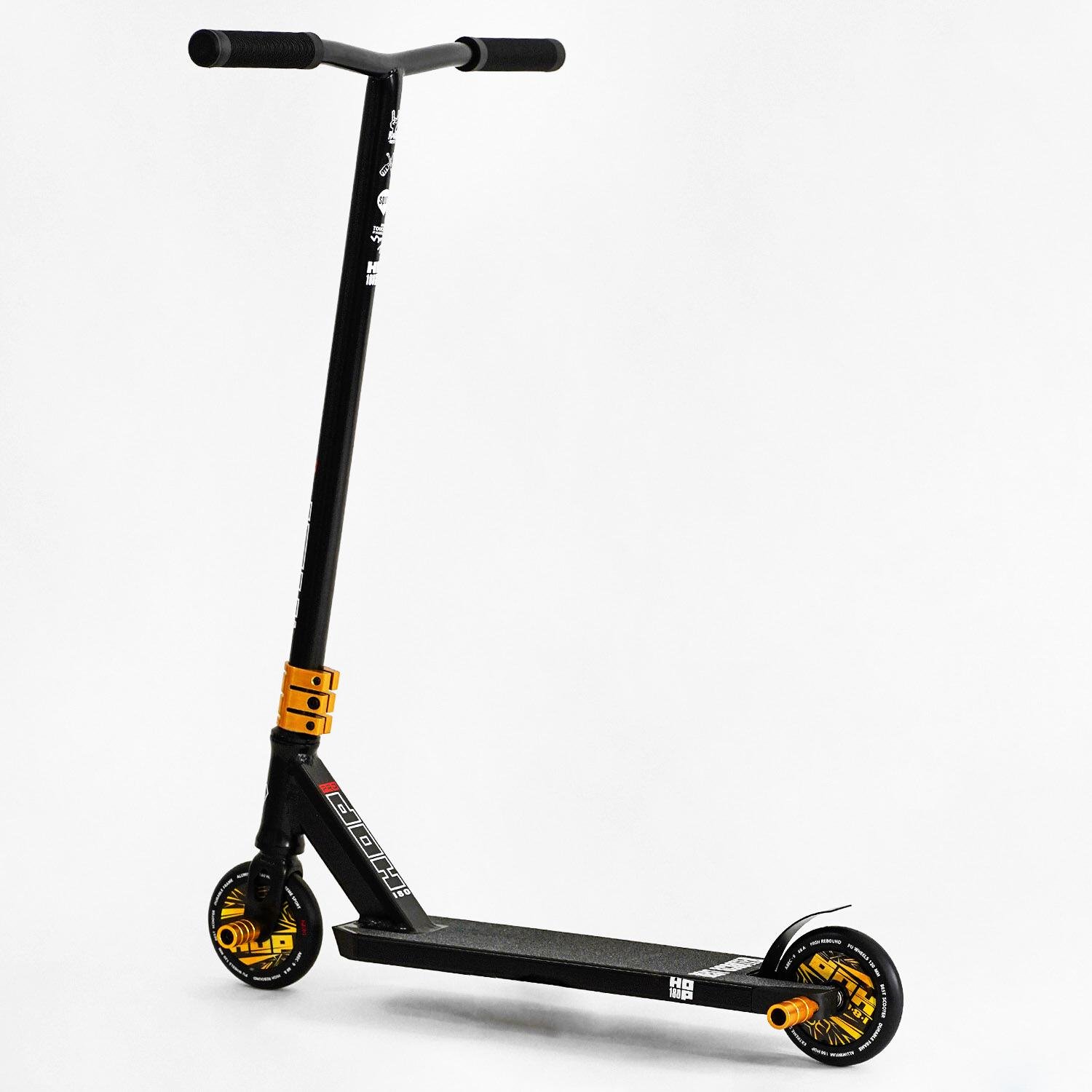 Самокат трюковий Best Scooter Hop Pro Hic-система пеги алюмінієвий диск/дека колеса PU Black (115638) - фото 2