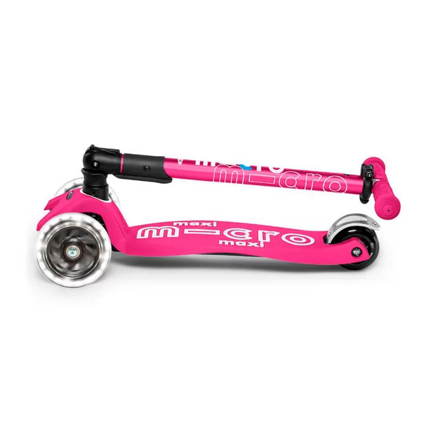 Самокат MICRO складной Maxi Deluxe LED Розовый (MMD096) - фото 4