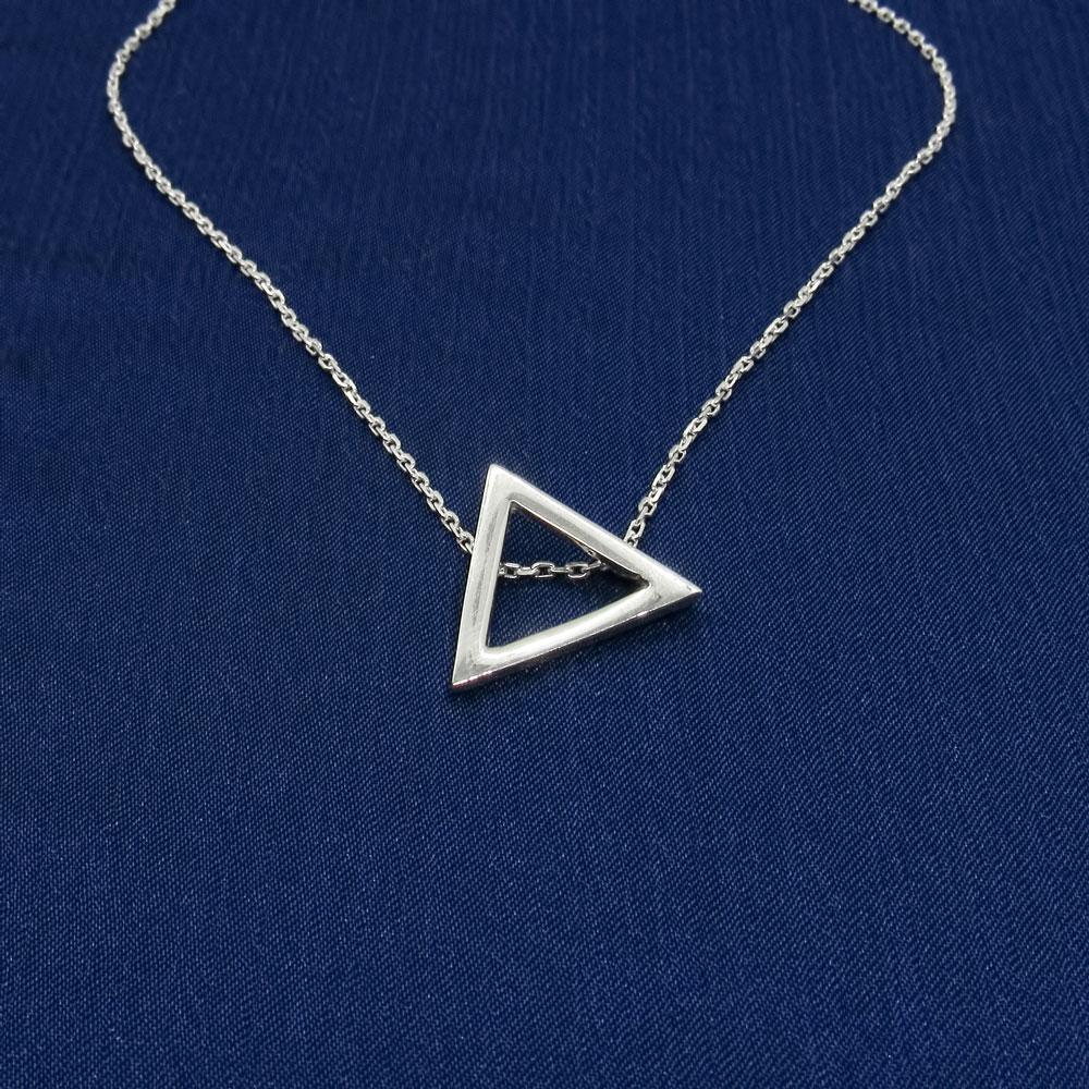Срібне кольє Трикутник