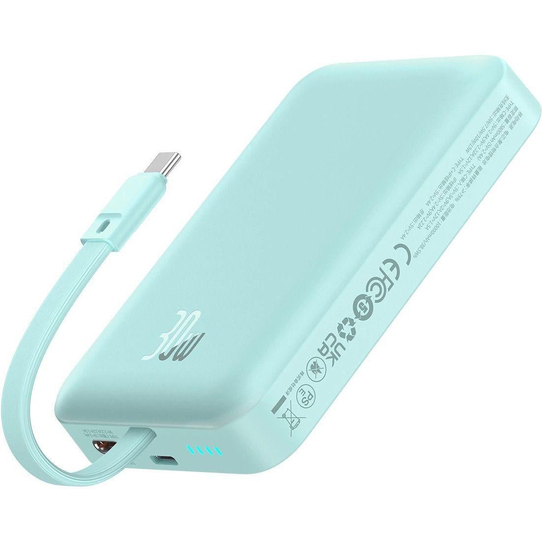Батарея портативная BASEUS Magnetic Mini Wireless Fast Charge Type-C Edition 10000 mAh 30W P1002210B333-00 Blue