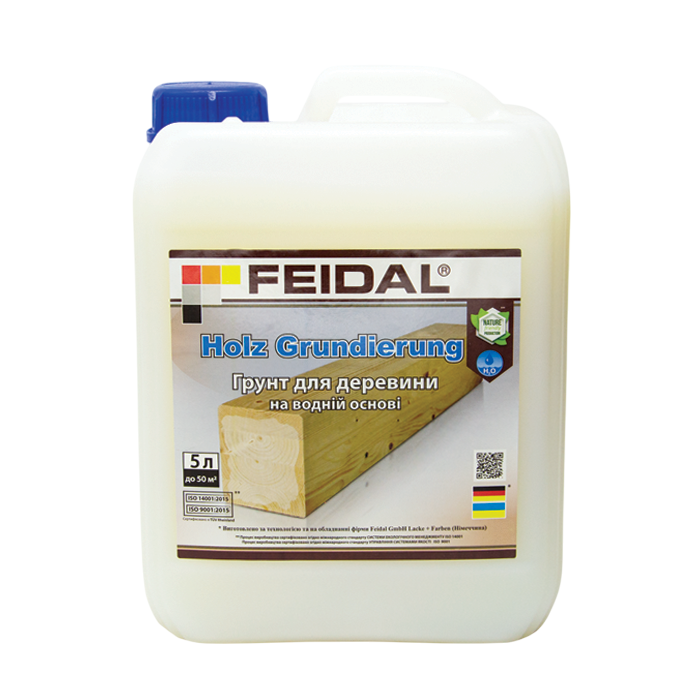Почва акриловая для древесины Feidal Holz Grundierung 5 л (2028273568) - фото 1