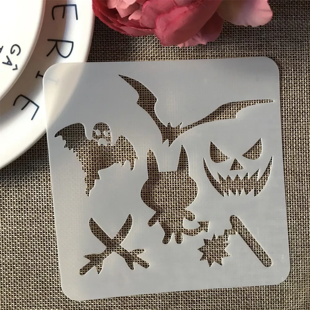 Трафарет для Хэллоуина 13x13 см Серый (7615/46)