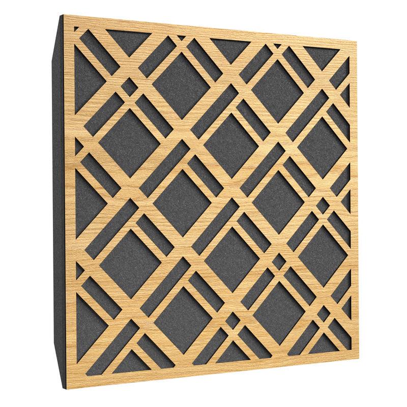 Акустическая панель Ecosound Grille 50х50 см 53 мм Светлый дуб (1228)