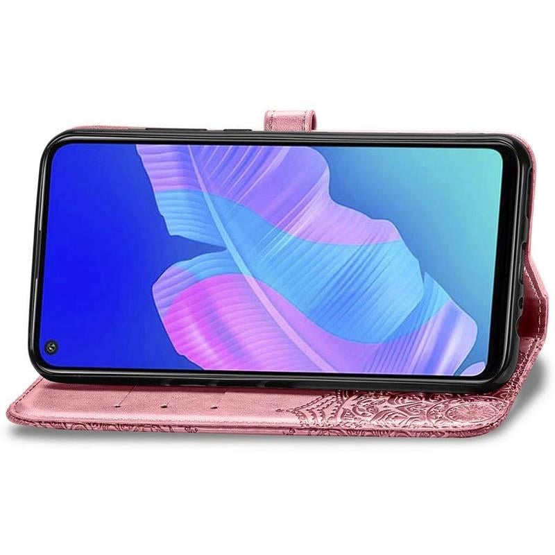 Кожаный чехол (книжка) Art Case с визитницей для Xiaomi Redmi 9 Розовый - фото 4