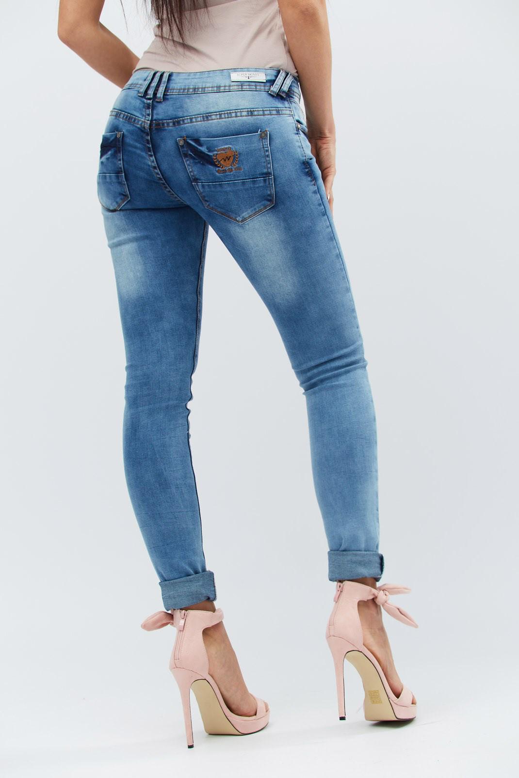 Джинсы Super Skinny -31034-11 р. 28 Голубой (2000002104100) - фото 5 Джинсы Super Skinny -31034-11 р. 28 Голубой (2000002104100) - фото 5
