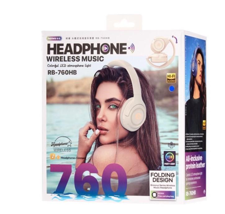 Наушники Remax RB-760HB Wireless RGB Headset Blue (100582) - фото 3 Наушники Remax RB-760HB Wireless RGB Headset Blue (100582) - фото 3