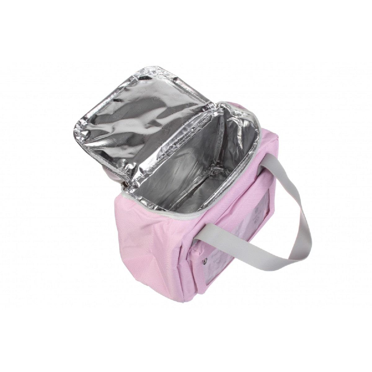 Ланч-бокс прямоугольный с прозрачным карманом Розовый - фото 3