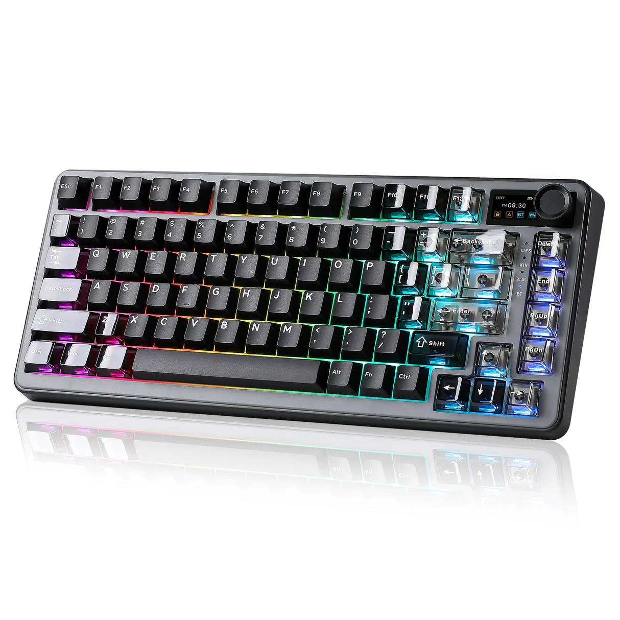 Клавиатура беспроводная YUNZII B75 PRO MAX QMK/VIA Cocoa Cream V2 Switch Black (2000220)