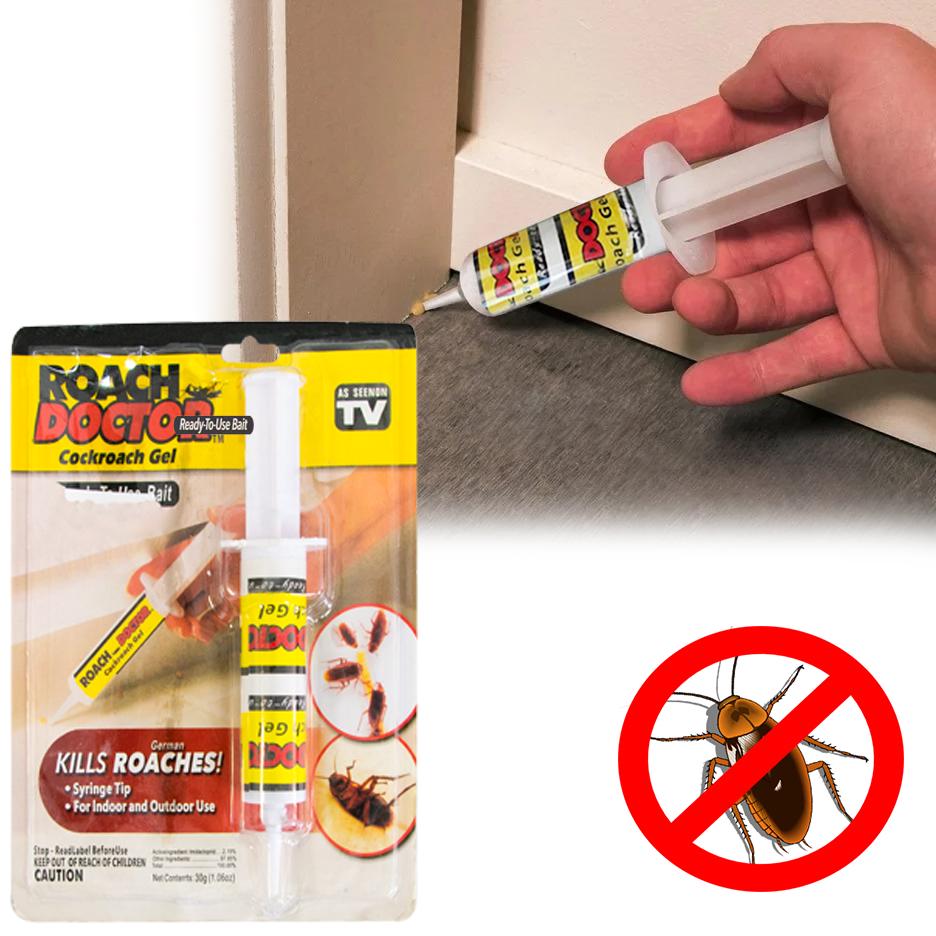 Приманка гель від тарганів у шприці Roach Doctor Cockroach Gel 30 г (1009549-White) - фото 2