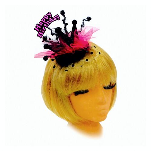 Корона на шпильці Seta Décor Happy Birthday (16-697BLK-ML) Корона на шпильці Seta Décor Happy Birthday (16-697BLK-ML)
