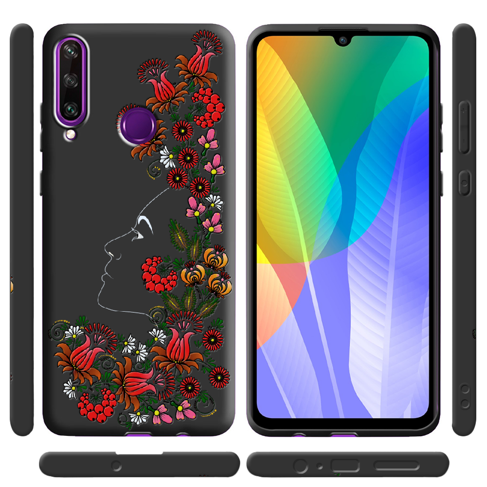 Чохол BoxFace Huawei Y6p 3D Ukrainian Muse Чорний силікон (40017-bk64-40308) - фото 2