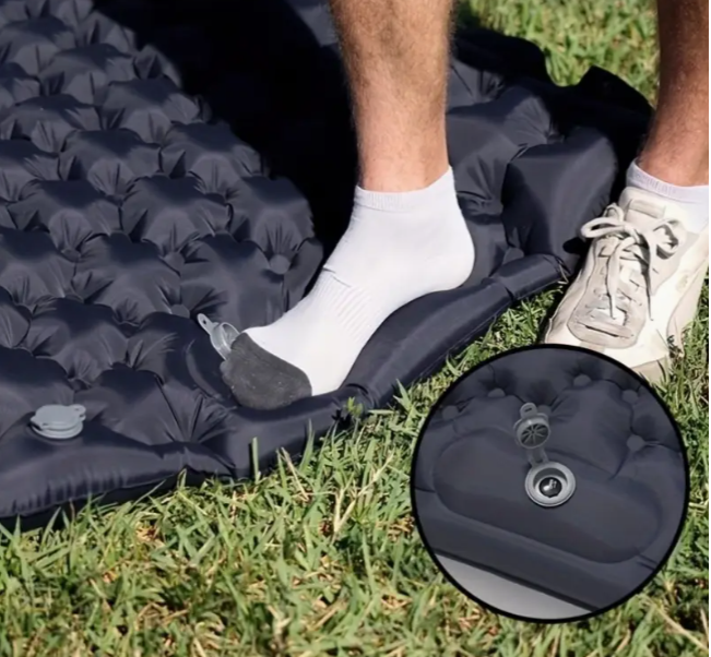 Килимок надувний з подушкою та з вбудованою системою накачування 200x70 см (1406) - фото 5