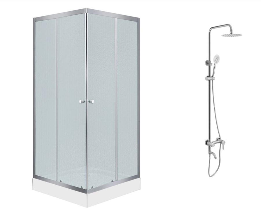 Комплект душевая кабина Agua Elposo-QSFD90x90 см/душевая система Agua Elposo - INOX064 (CV031236/CV035463)