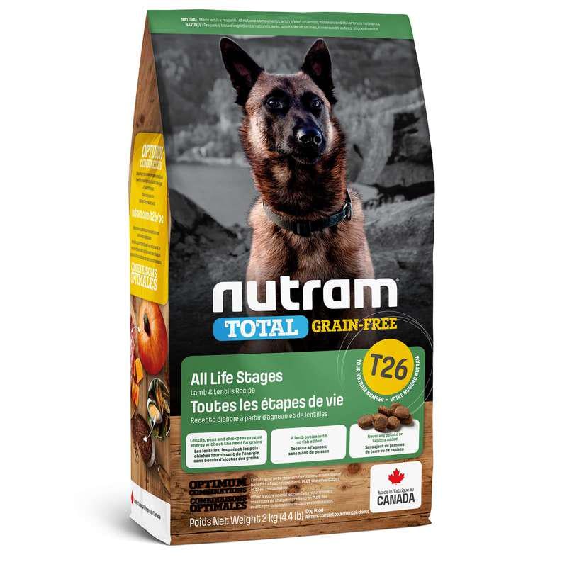 Сухой беззерновой корм для собак Nutram T26 Turkey Lamb & Lentils Dog Food с ягненком и чечевицей 20 кг (30544)
