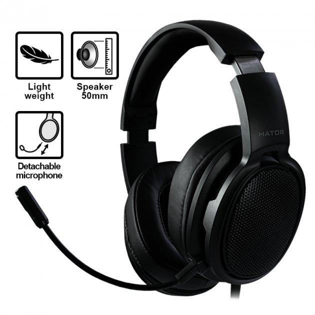 Навушники Hator Hellraizer HTA-812 Black (41748) - фото 2 Навушники Hator Hellraizer HTA-812 Black (41748) - фото 2