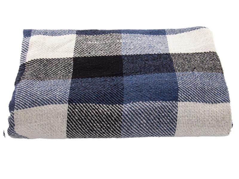 Плед классический 140x200 см Синий