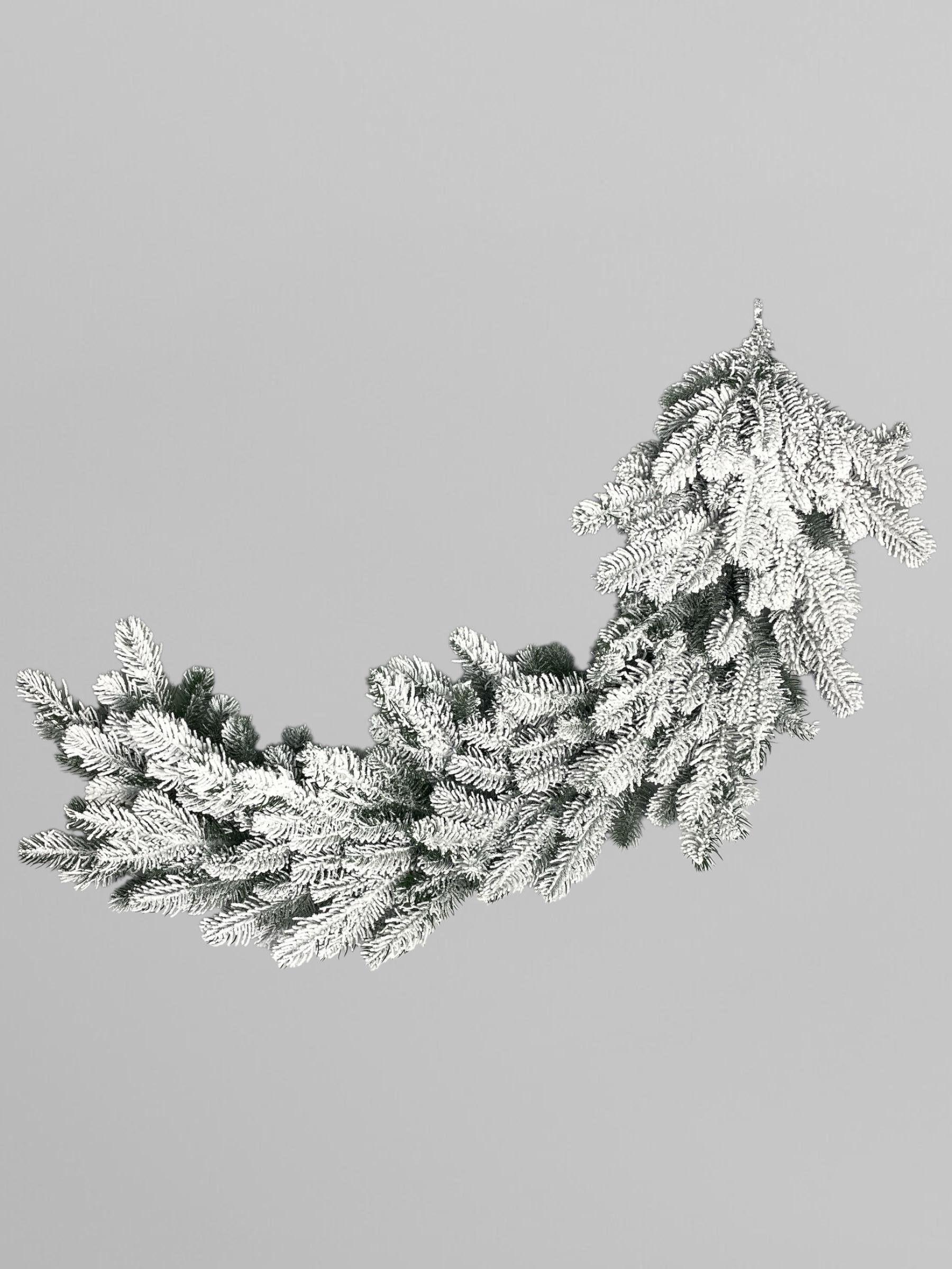 Хвойная гирлянда литая Lux заснеженная 120 см Зеленый (Н02003)