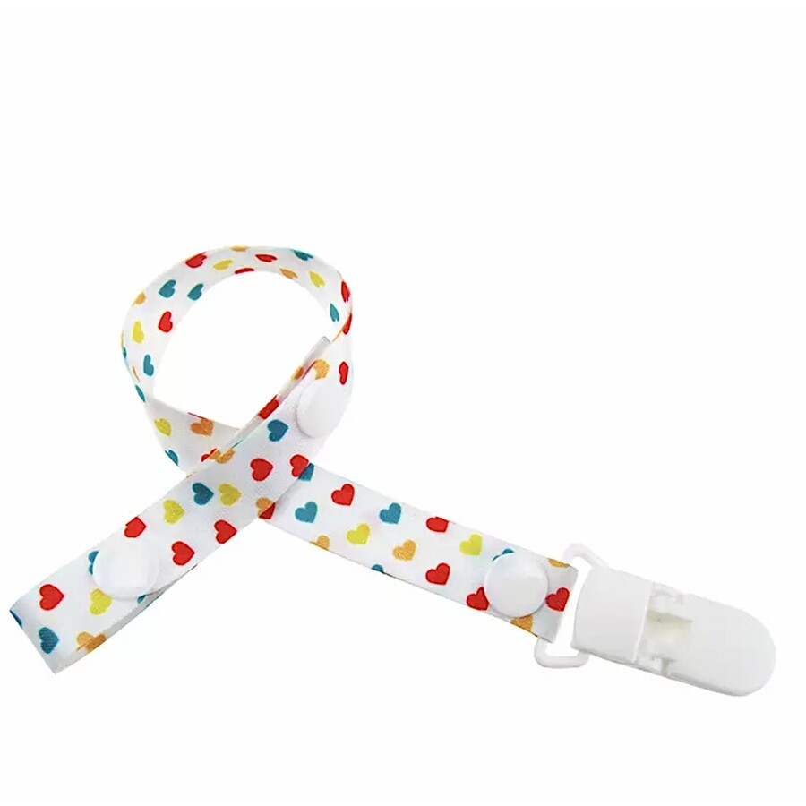 Держатель для пустышки/грызунка/ниблера/погремушки Сердце с клипсой Разноцветный (13081274) - фото 2 Держатель для пустышки/грызунка/ниблера/погремушки Сердце с клипсой Разноцветный (13081274) - фото 2