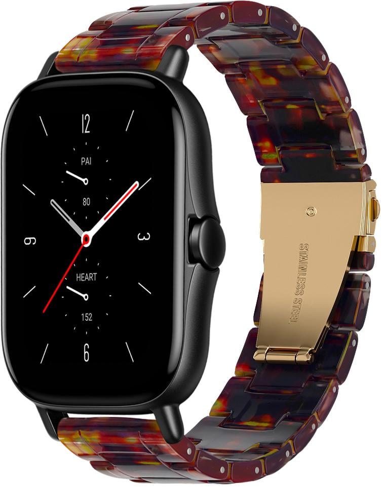 Ремінець із Cмоли Resin для Amazfit GTS 2e Orange Black (28816-47)