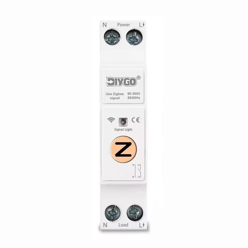 Умный ZigBee выключатель DiyGo только таймер 1P+N 16A 230V Smart Life/Tuya (DGB-63Z-16A)