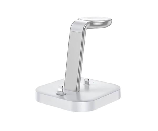 Устройство беспроводное зарядное Hoco CW43 Graceful 3в1 White Устройство беспроводное зарядное Hoco CW43 Graceful 3в1 White