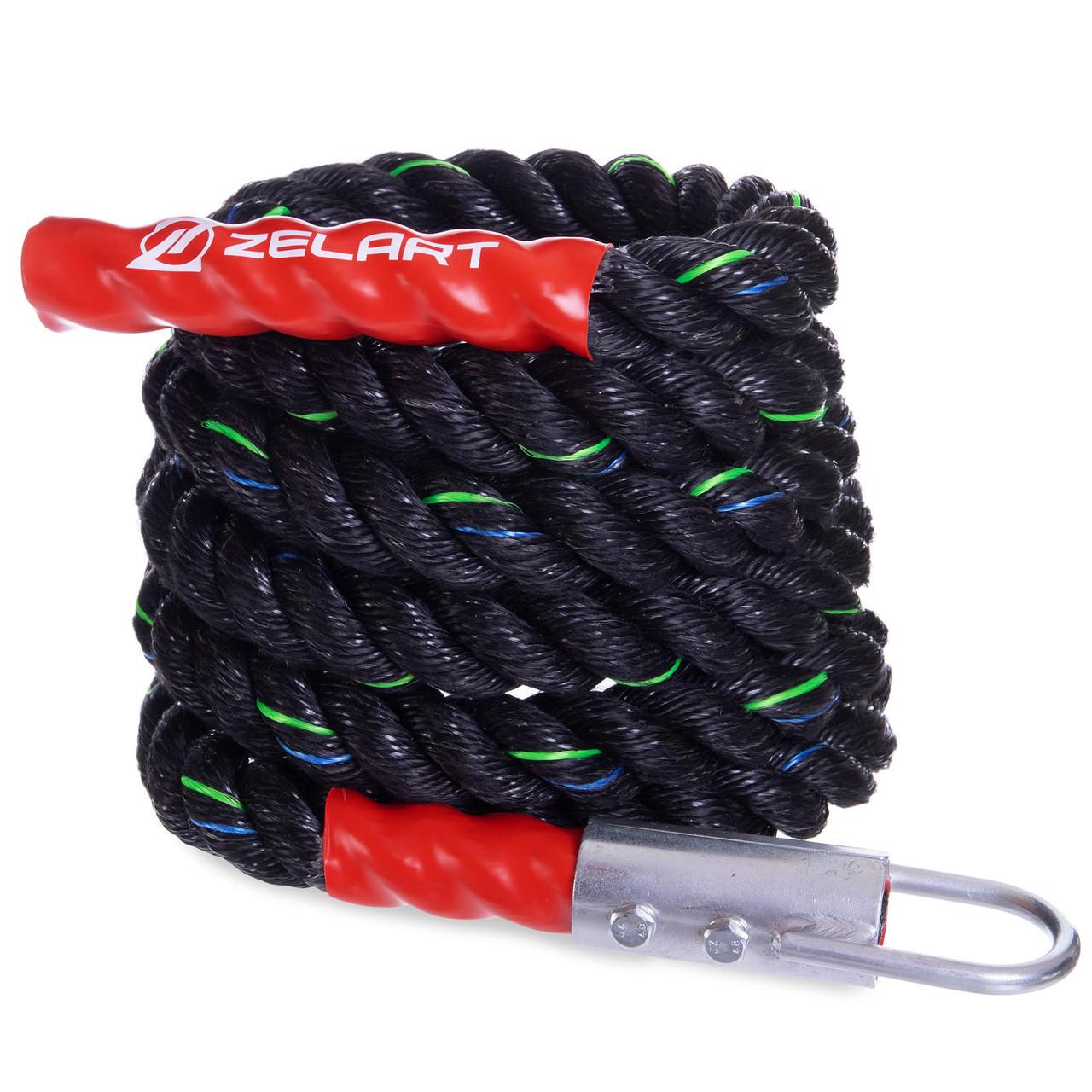 Канат для лазанья Zelart FI-2626 из полиэстера с креплением 4,5 м (2532858534)