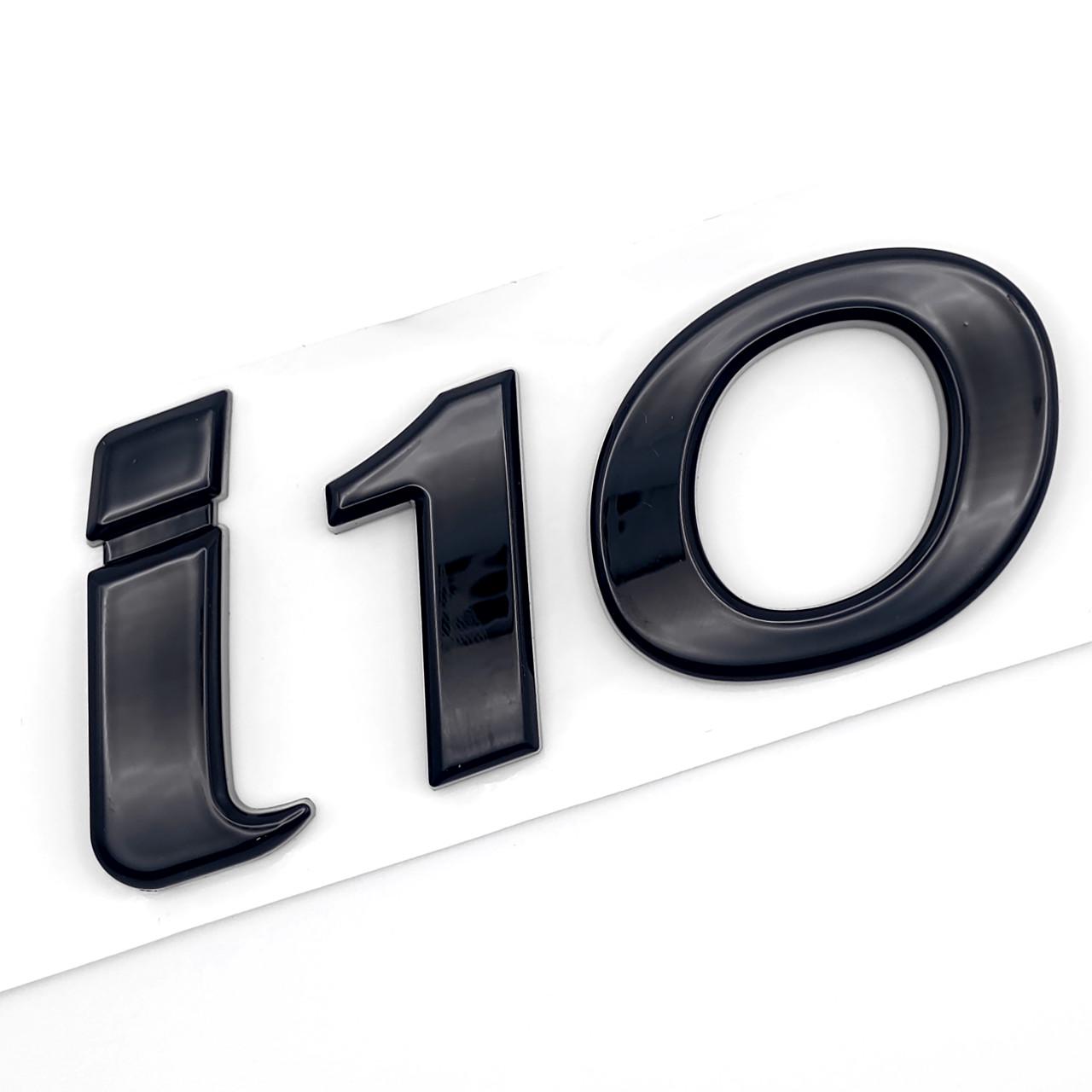 Эмблема надпись i10 Hyundai ABS 9х3,9 см Черный глянцевый (3035741085)