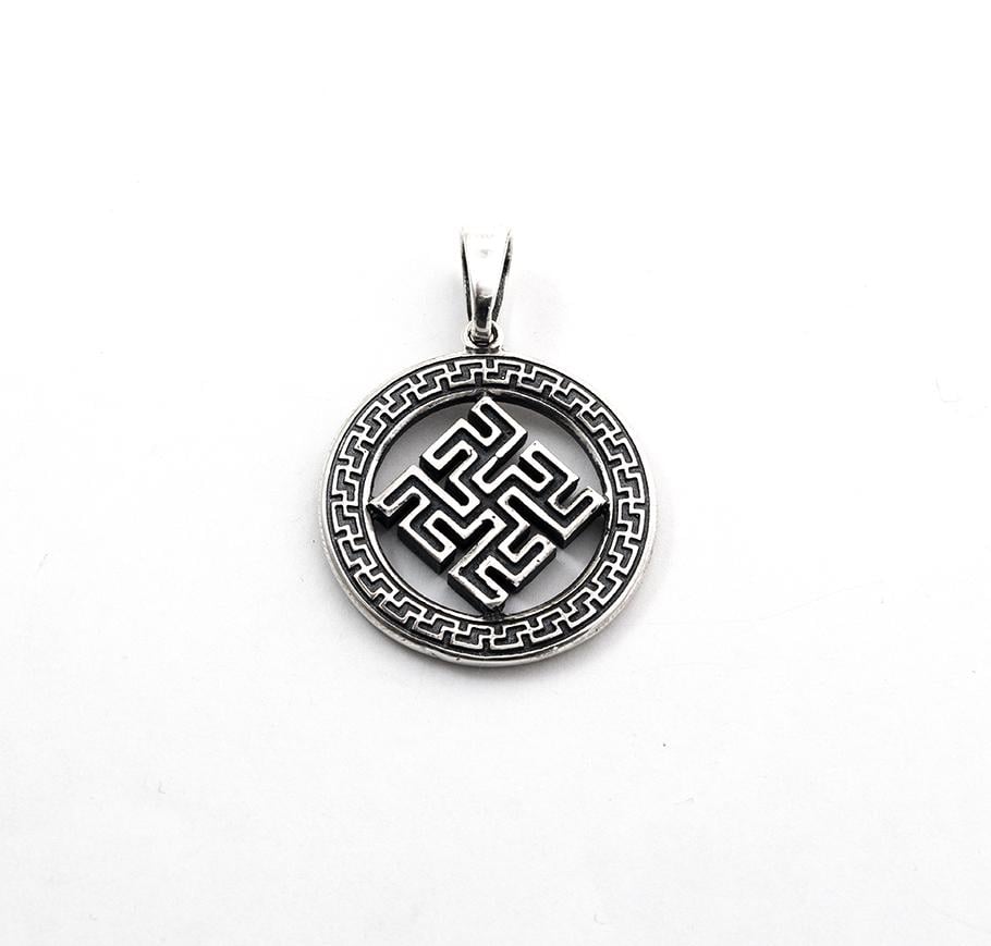 Кулон оберег Maxi Silver 9591 Одолень трава и цветок папоротника (89591)