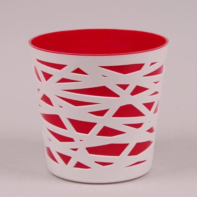 Горшок пластиковый Flora Бети 13,5 см Красный (84848)