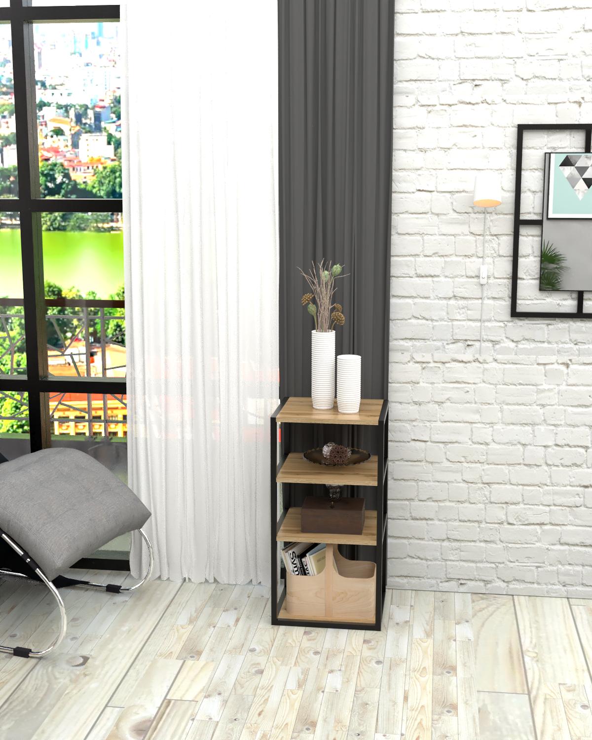 Стеллаж-этажерка лофт EcoLoft Сорено (DSP-1513-1)
