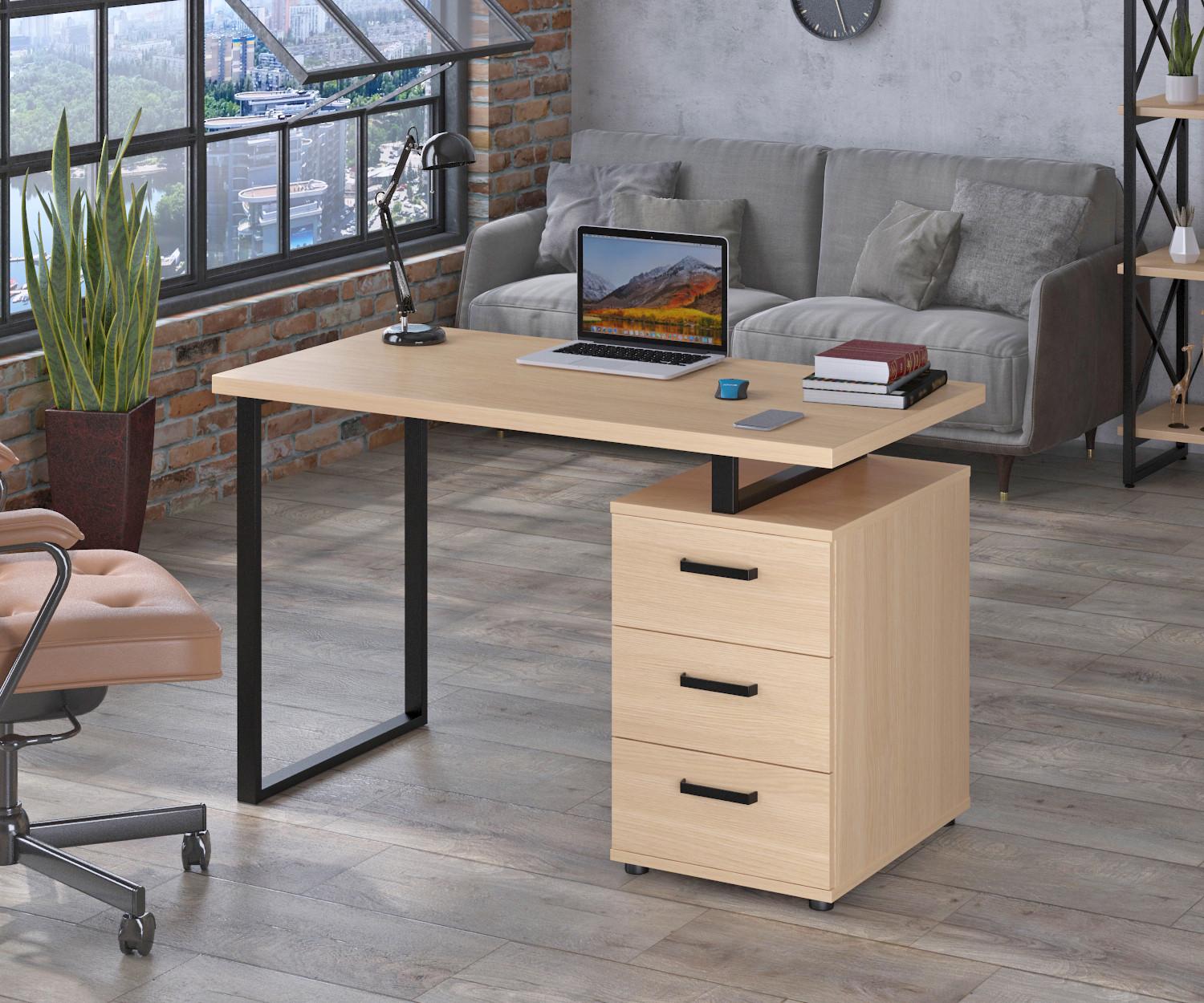 Письмовий стіл Loft design L-27 Дуб Борас/Чорний