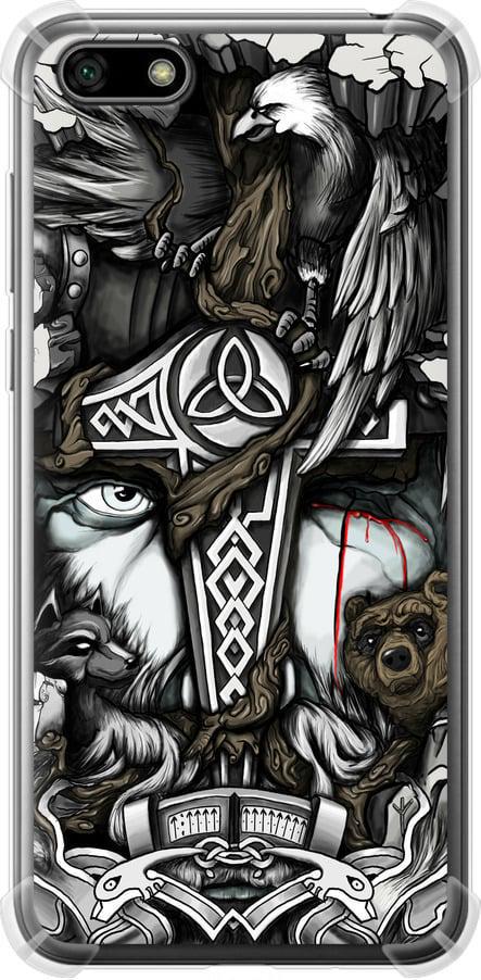 Чохол на Huawei Honor 7A Тату Вікінг (4098sp-1805-42517)