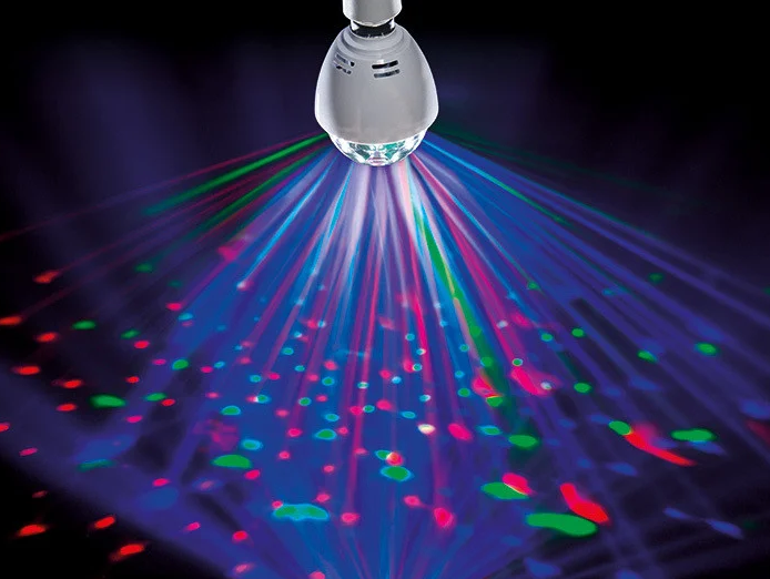 Диско-лампа MINI PARTY LIGHT 805 с переходником для розетки Белый (14102699) - фото 3