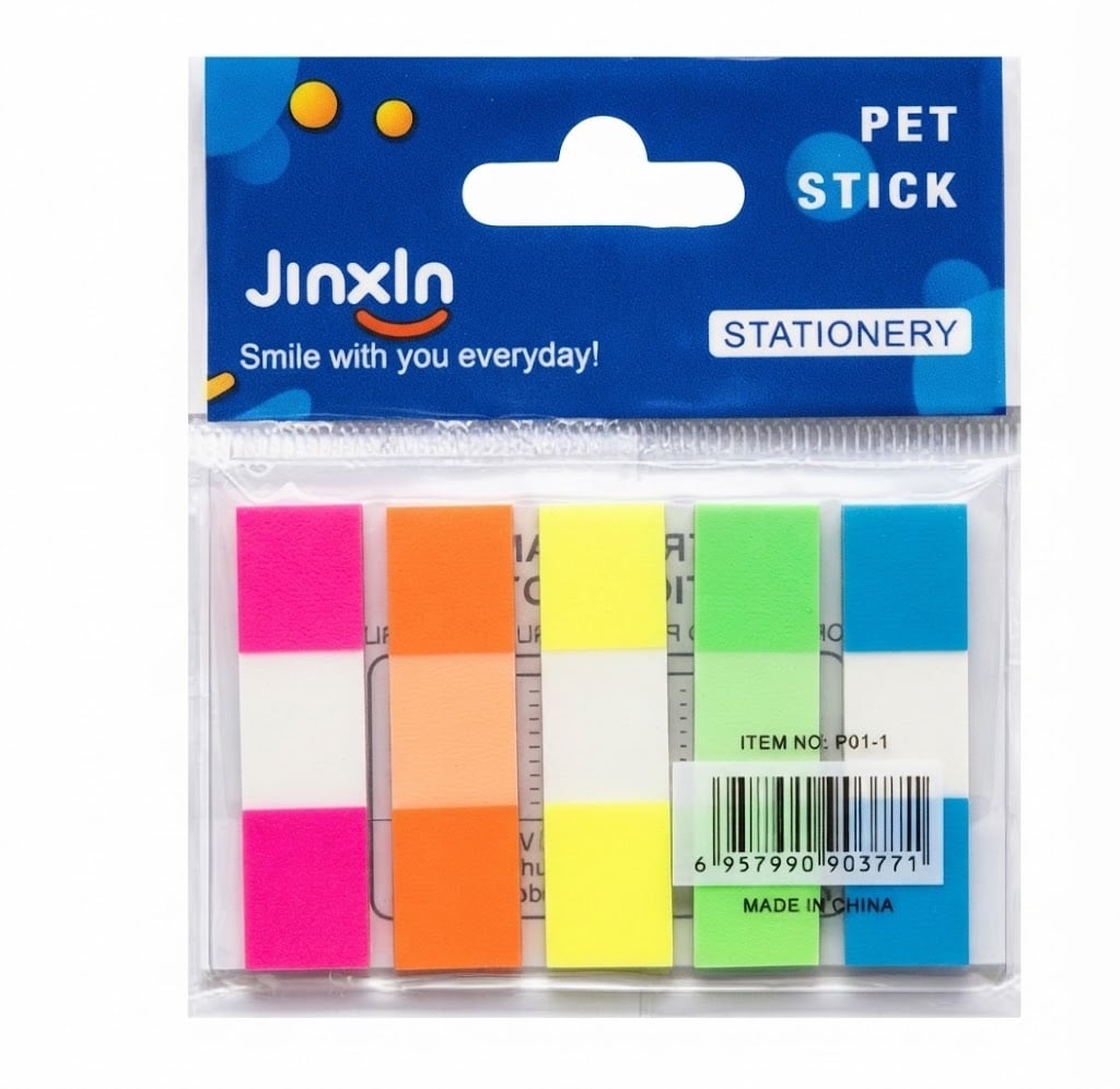 Набор закладок для книг Color-it Stick Notes неоновые 5 шт. Разноцветный (IN-460-B-1)