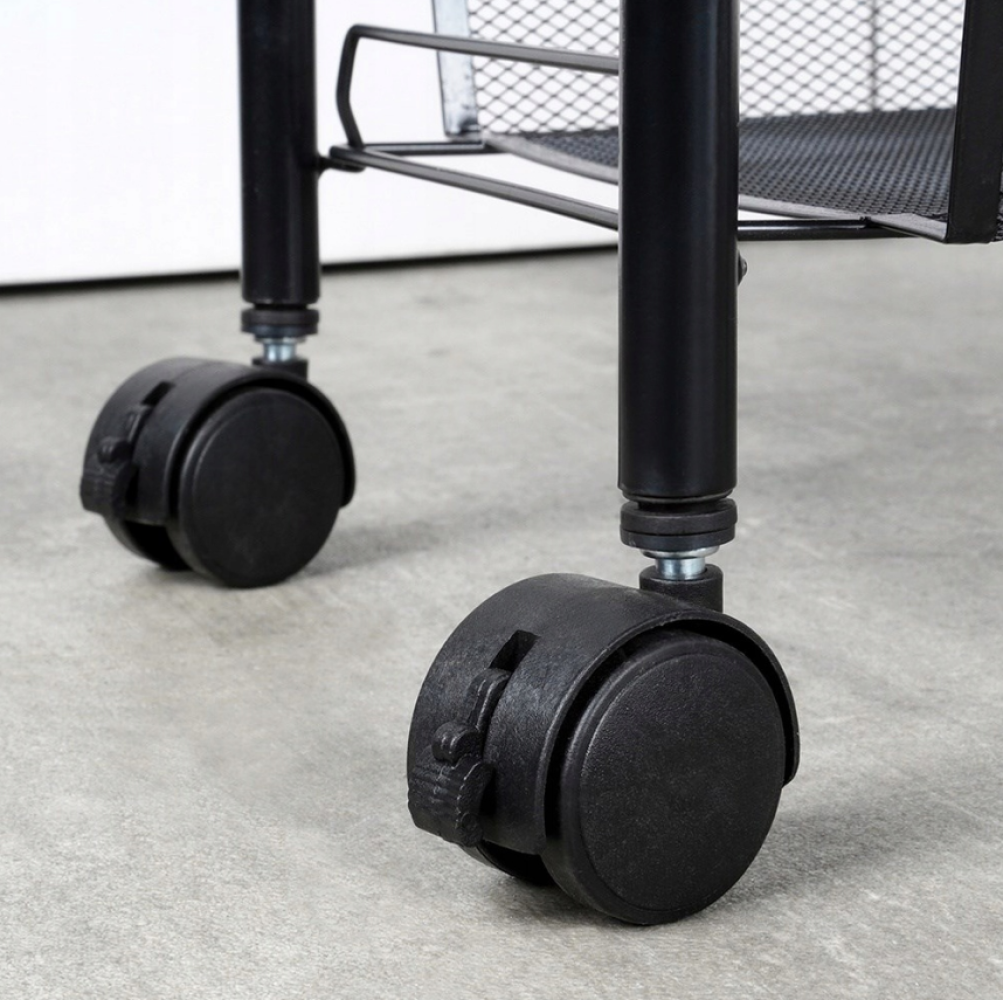 Стеллаж этажерка Bonro B-074 с 4 металлическими полками на колесах Черный (106-76-42400119) - фото 6 Стеллаж этажерка Bonro B-074 с 4 металлическими полками на колесах Черный (106-76-42400119) - фото 6