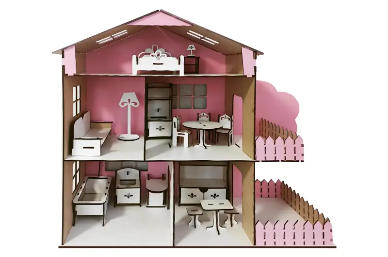 Ляльковий будиночок tree house 49x21x50 см Рожевий