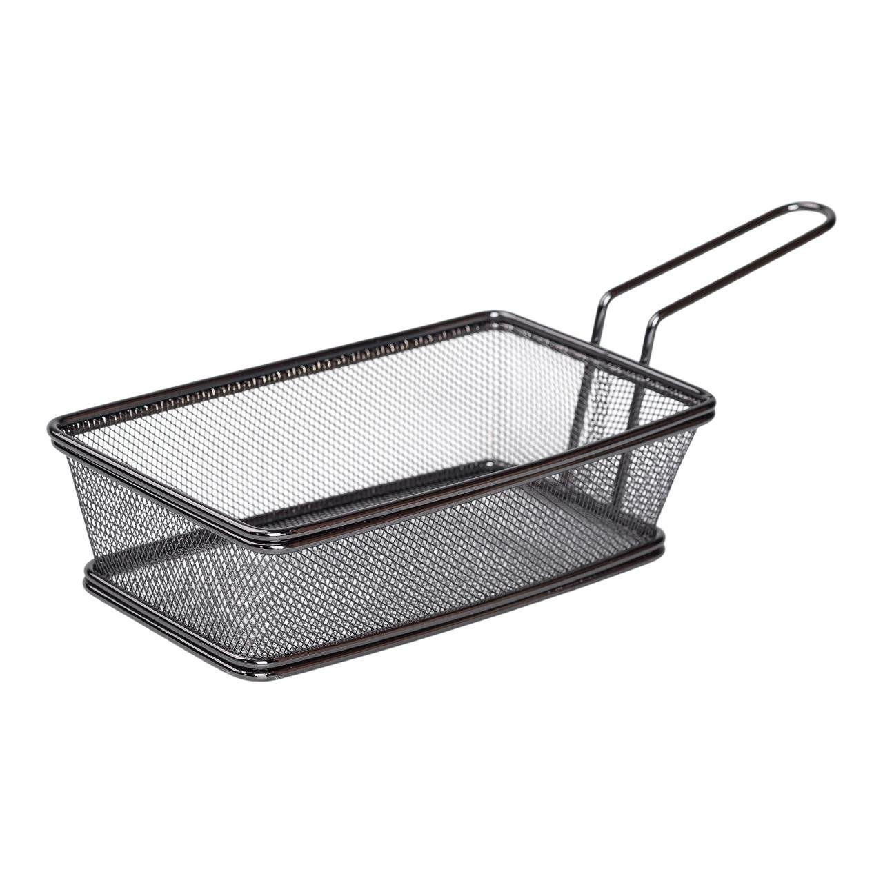 Корзина сервировочная для фри и снеков 21х11,5х5,5 см Черный