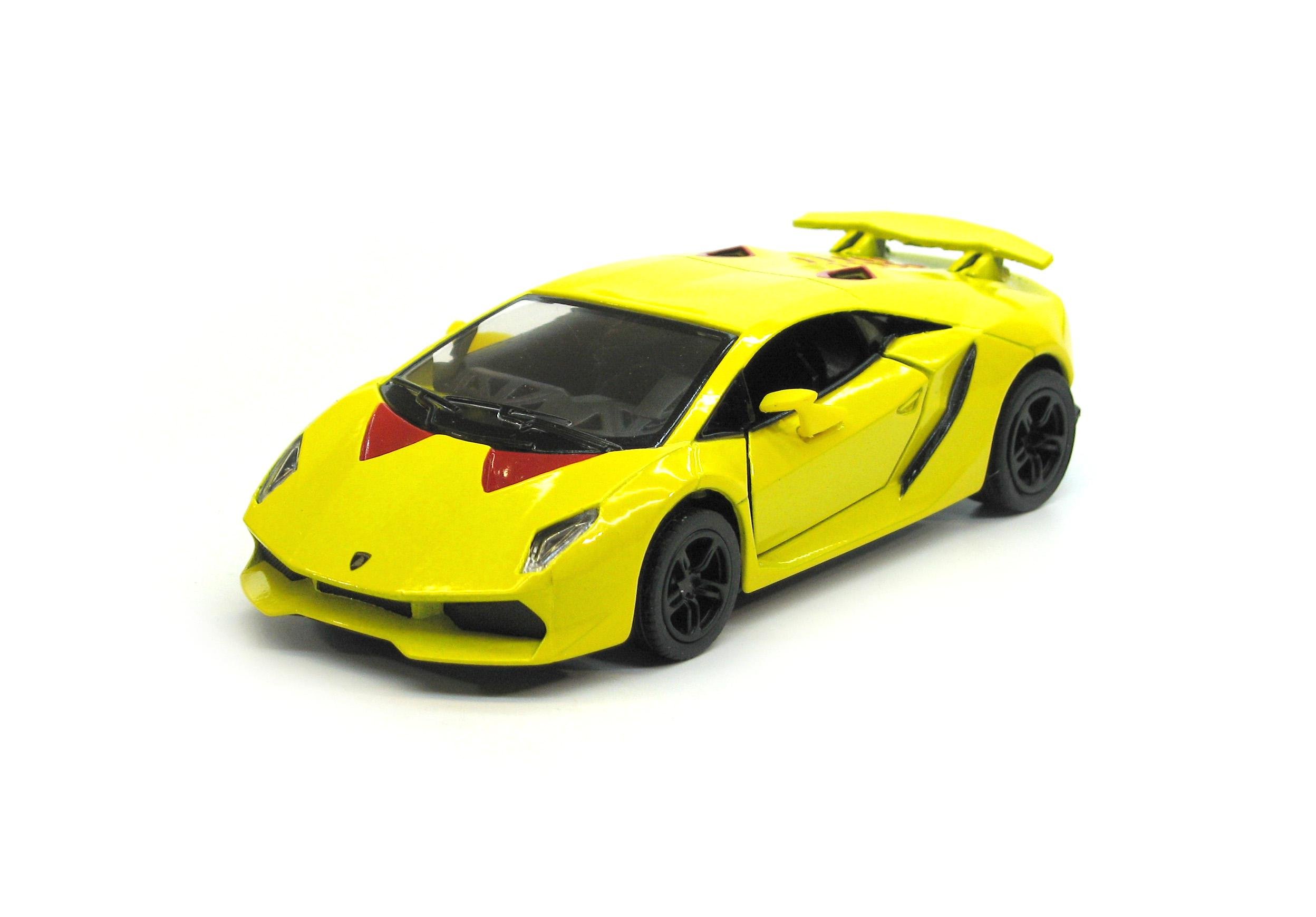 Машина металлическая KT5359W Lamborghini Sesto Elemento (KT5359W Yellow)