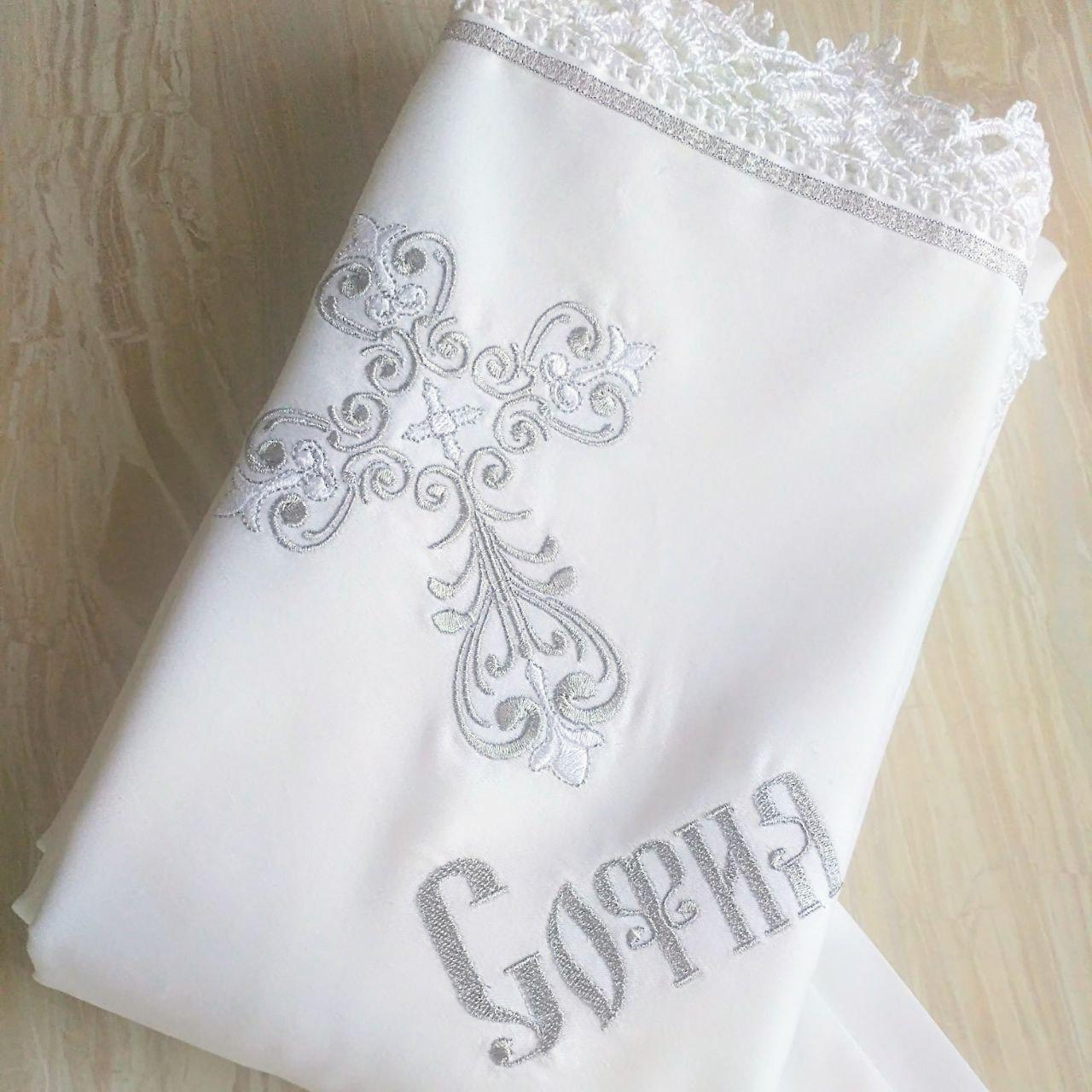 Крыжма крестильная Любовь Богородицы с кружевом (2181650498) - фото 3 Крыжма крестильная Любовь Богородицы с кружевом (2181650498) - фото 3