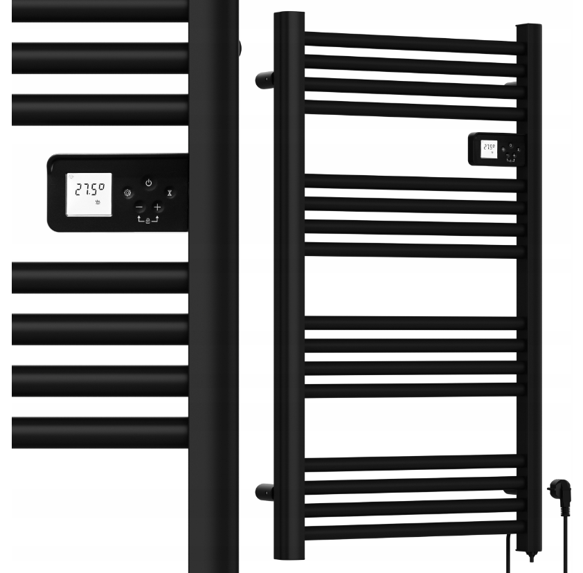 Сушарка для рушників електрична з термостатом Maltec 500 Вт Чорний - фото 11 Сушарка для рушників електрична з термостатом Maltec 500 Вт Чорний - фото 11
