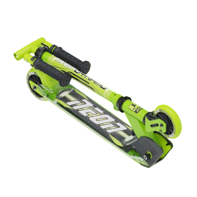 Светящийся самокат для детей от 5-9 лет NEON Dynamo Green (iz15469) - фото 3