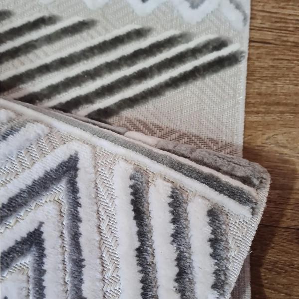 Ковер акриловый Garden 0,8х1,5 м Кремовый/Серый (04814C/1) - фото 4 Ковер акриловый Garden 0,8х1,5 м Кремовый/Серый (04814C/1) - фото 4