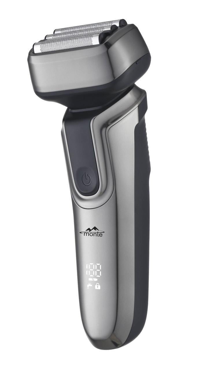 Электробритва-триммер аккумуляторная Monte MT-5011 Li-ion IPX7 LCD-дисплей/сухое бритье/сеточная 5 Вт (33348710)
