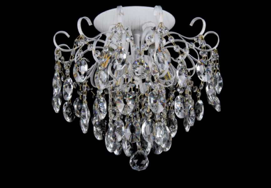 Хрустальная люстра L77406/4 WTGD Белый/Золото (AN000401)