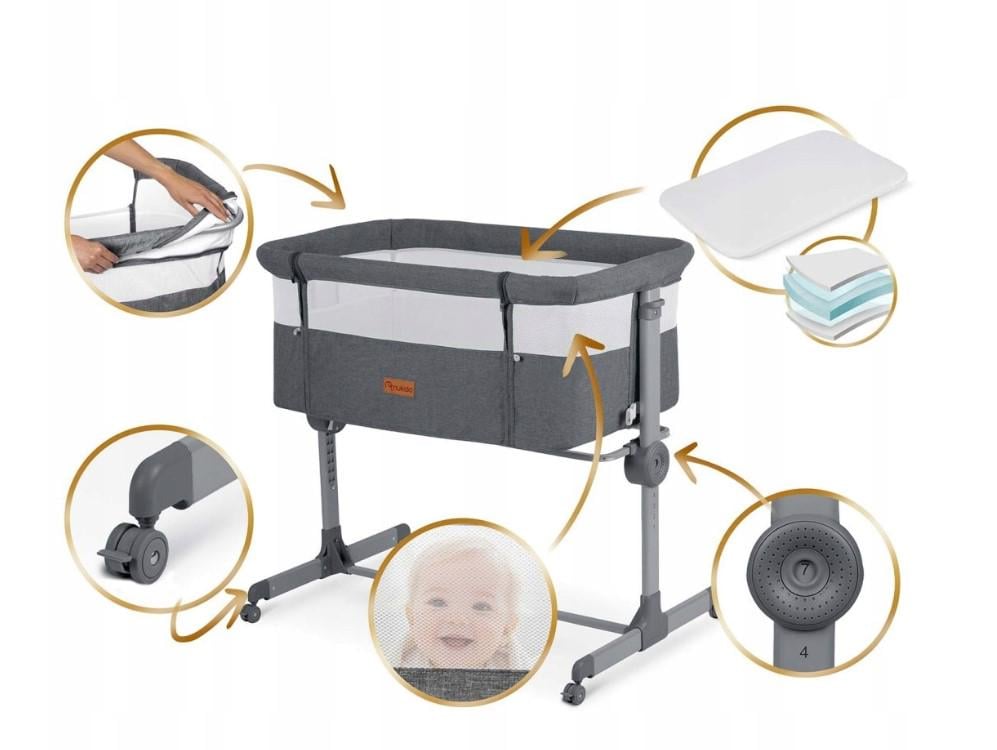 Кровать детская с крепежными ремнями и регулировкой высоты - фото 9