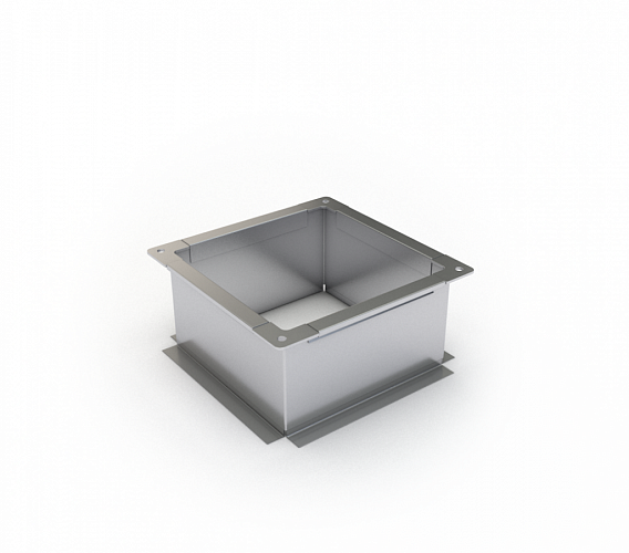 Врізка прямокутного перерізу пряма в прямокутний повітровід 600х250 мм (821-22)