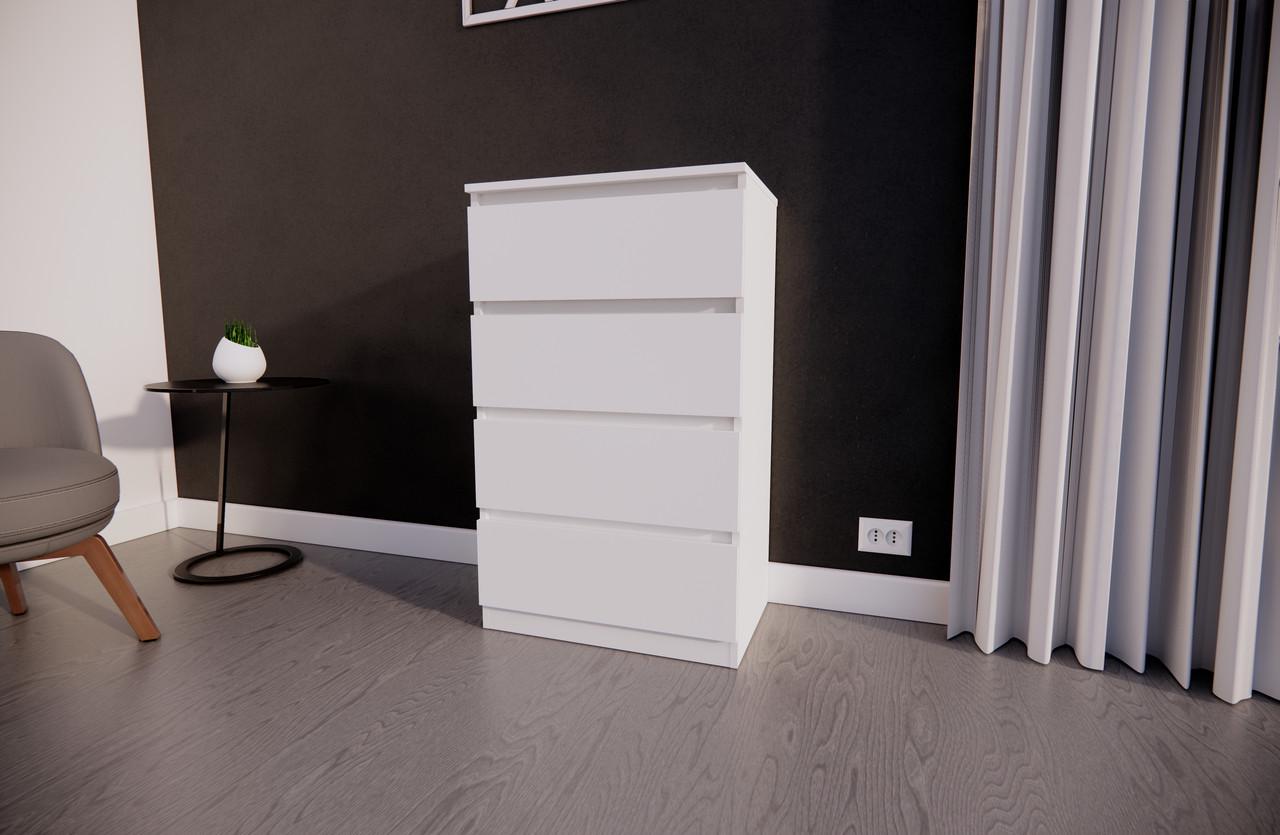 Комод MEBEX на 4 ящика 60х40х100 см Белый (VM4B600WH) - фото 2 Комод MEBEX на 4 ящика 60х40х100 см Белый (VM4B600WH) - фото 2