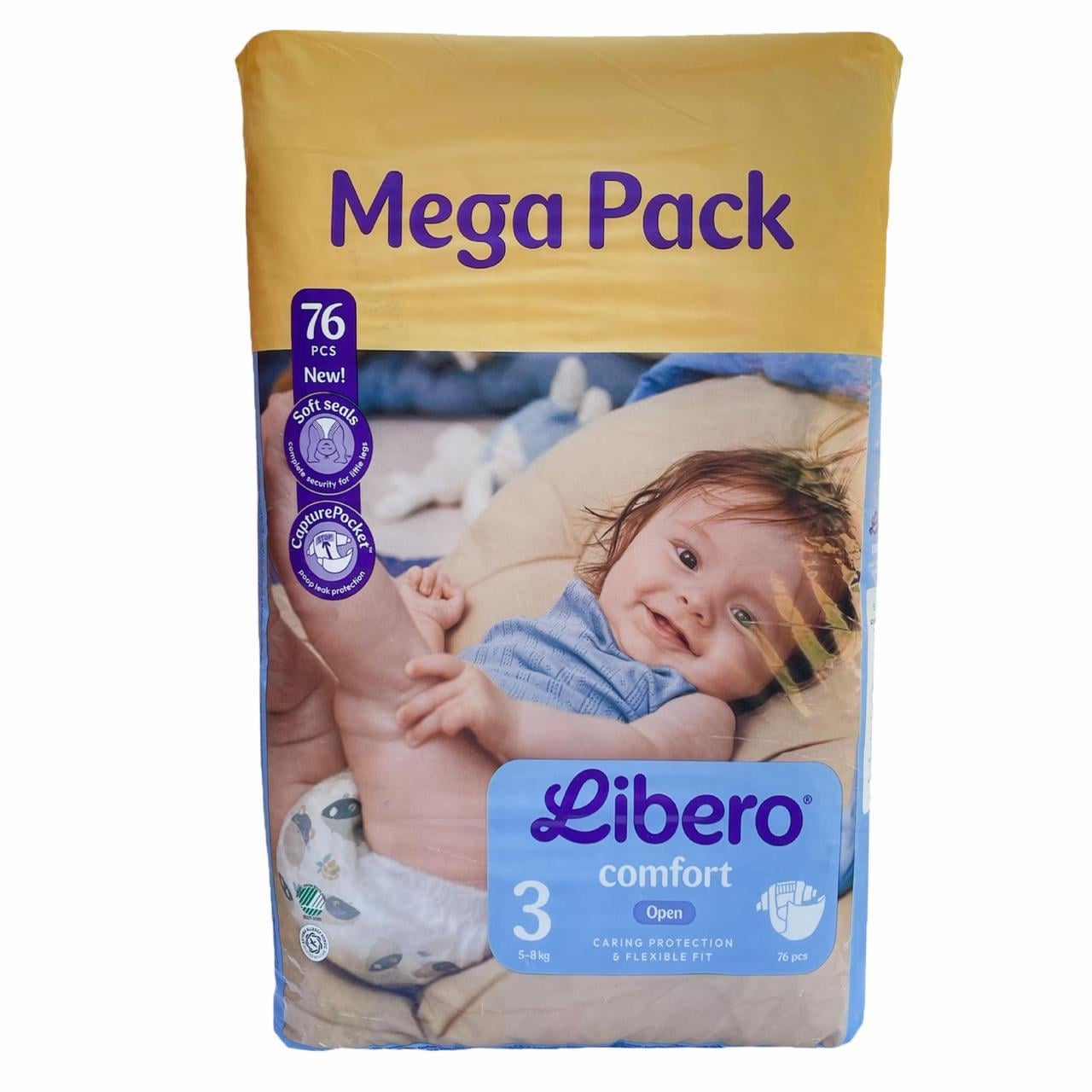 Підгузки Libero Comfort 3 Mega Pack 5-8 кг 76 шт. (2740681682)