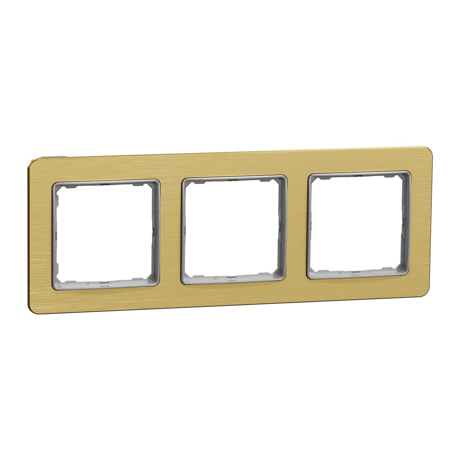 Рамка трехместная Schneider Electric Sedna Elements Золотой матовый (SDD371803)