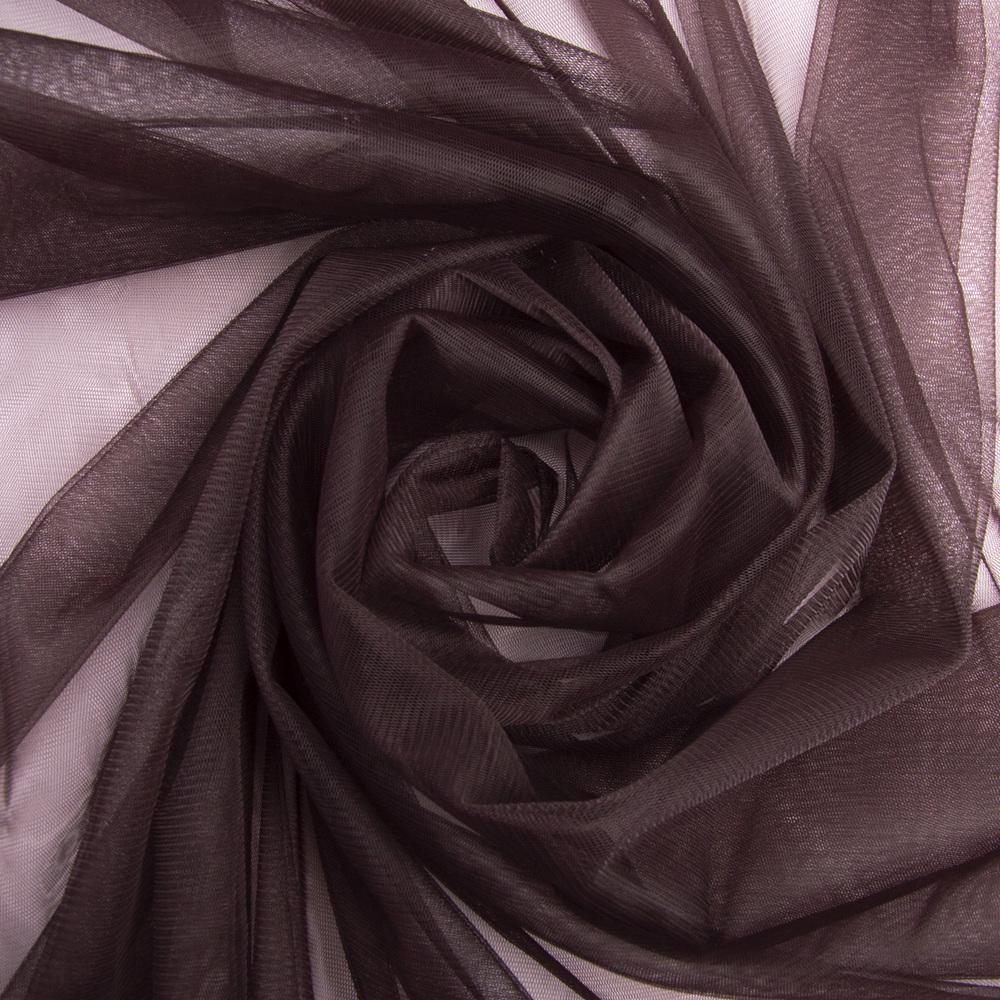 Тканина фатин №72/F євро 3,0 м Темний шоколад (23691) - фото 1 Тканина фатин №72/F євро 3,0 м Темний шоколад (23691) - фото 1